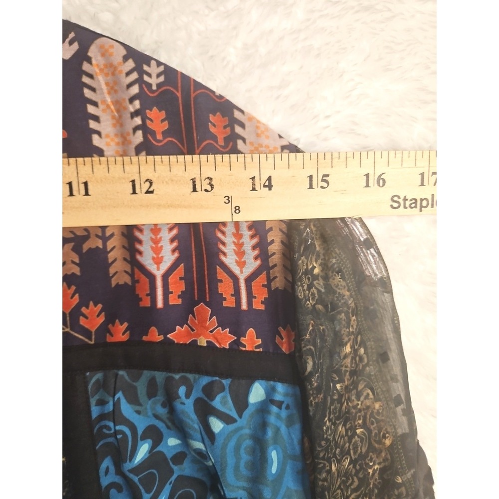 Soft Surroundings Adassa Tunic Top M Boho Velvet Burnout Sequin Patchwork #571 - Picture 8 of 14